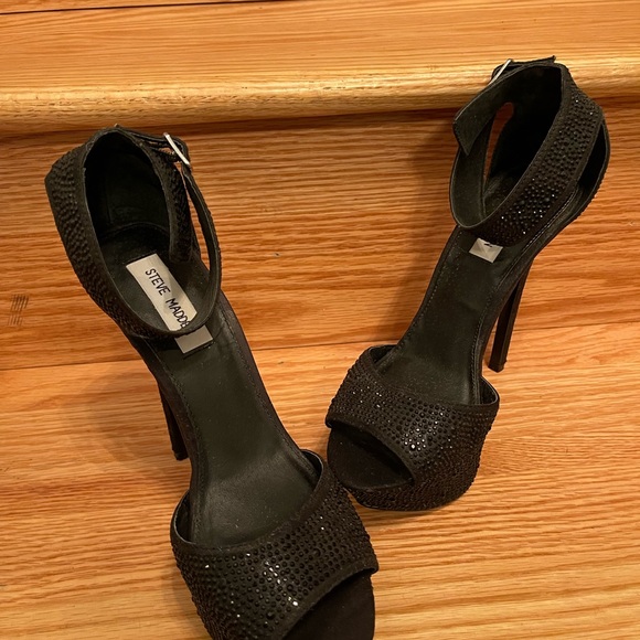 🌸 Steve Madden Pre Loved Carrie Heels w/ Ankle Strap Platforms, size 8.5 - Picture 10 of 15
